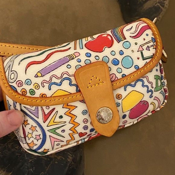 DOONEY BOURKE Mini Purse Wristlet Belt Bag RARE New Vintage! tan